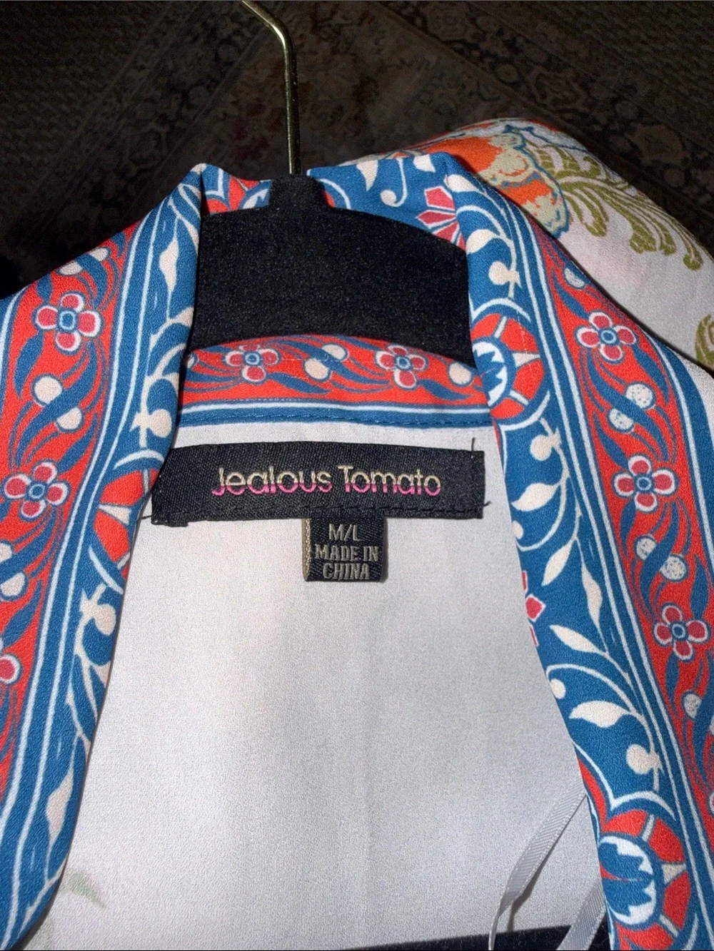 Jealous Tomato Floral Open-Front Kimono Jacket in Pink & Blue