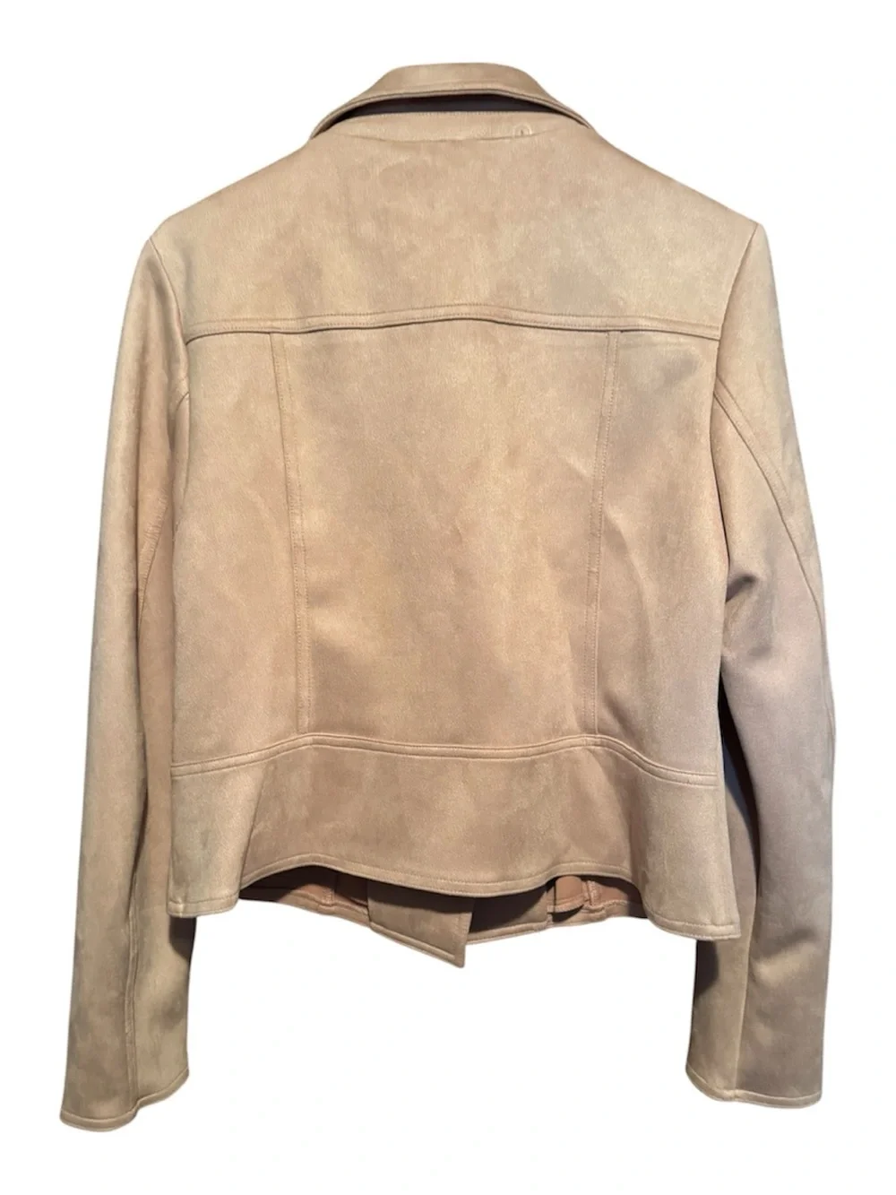Joie Pale Pink Faux Suede Moto Jacket NWT Size M