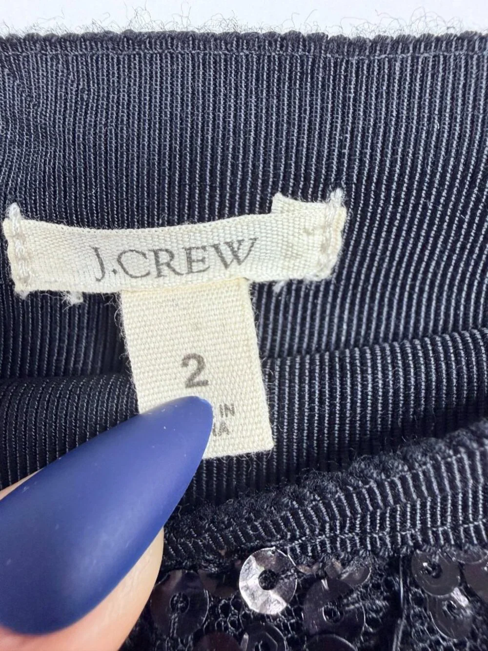 2/$30 J. Crew Starry Night Mini Sequin Skirt Black 2 #A3654
