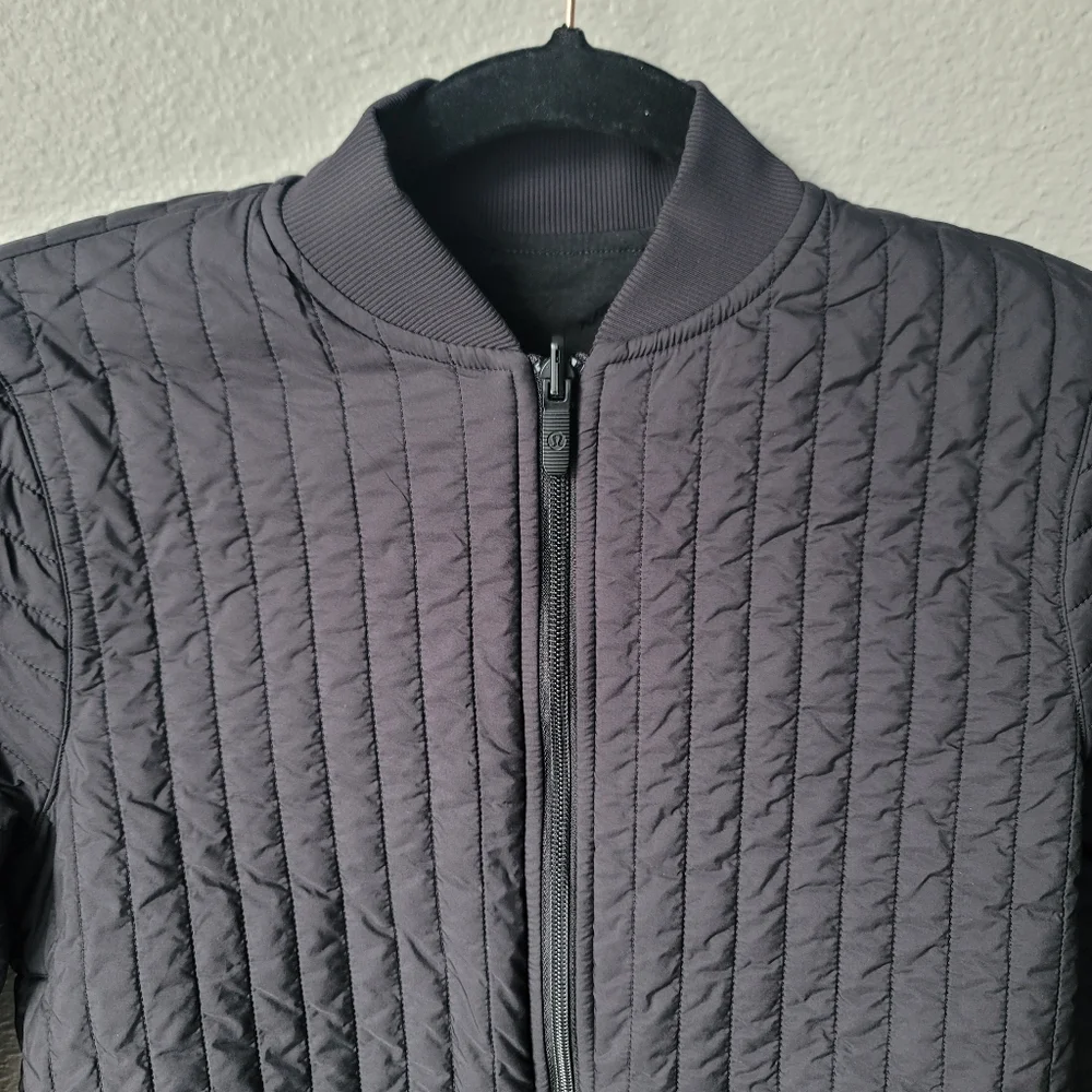 Lululemon Reversible Non-Stop Bomber Jacket LW4CBYS Size 2 In Black