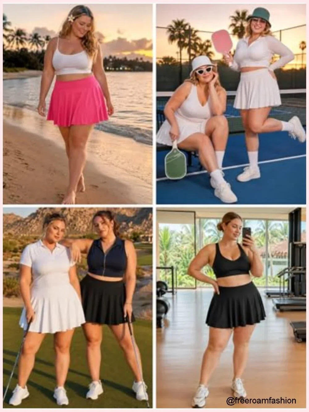 Women's Plus Size Athletic Tennis Skort High Waisted A-Line Workout Mini Skater