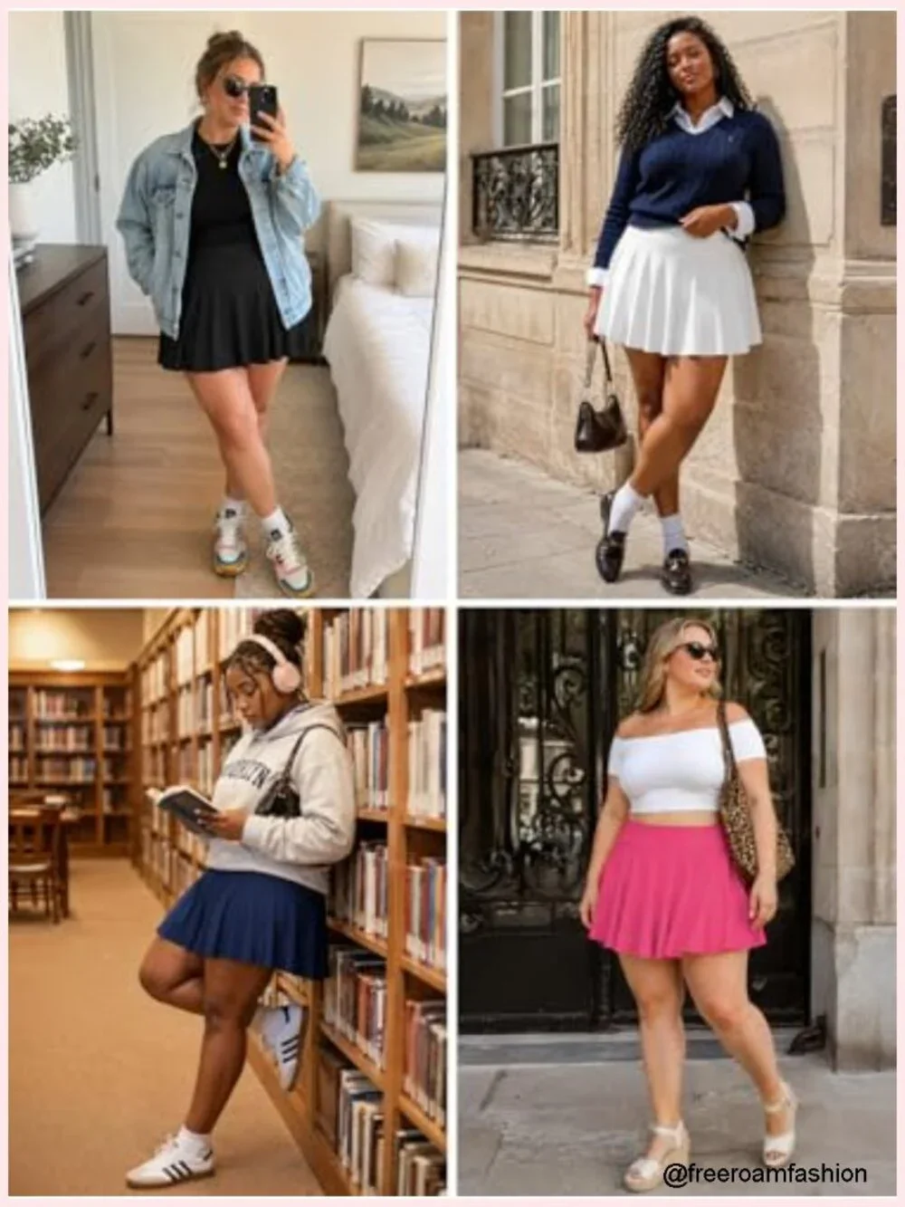 Women's Plus Size Athletic Tennis Skort High Waisted A-Line Workout Mini Skater