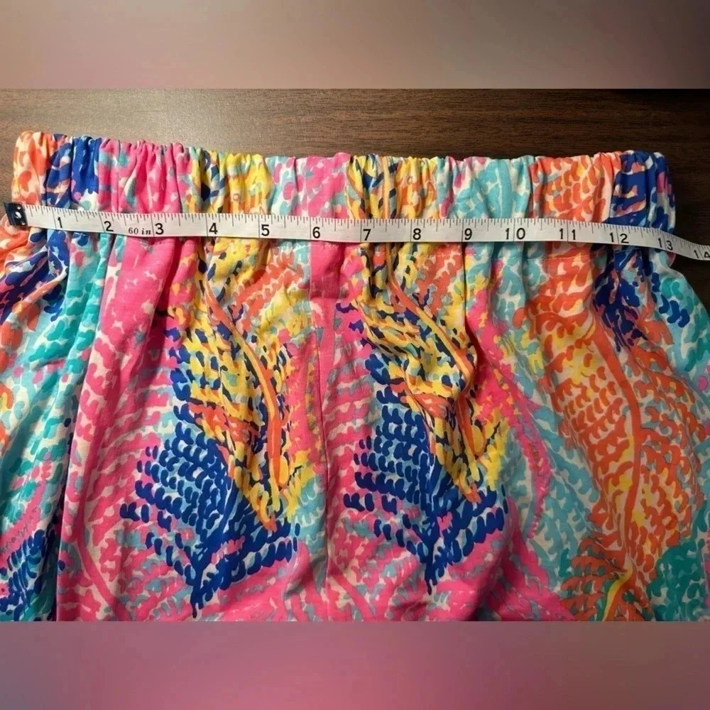 Lilly Pulitzer elastic waist knee length floral multicolored skirt