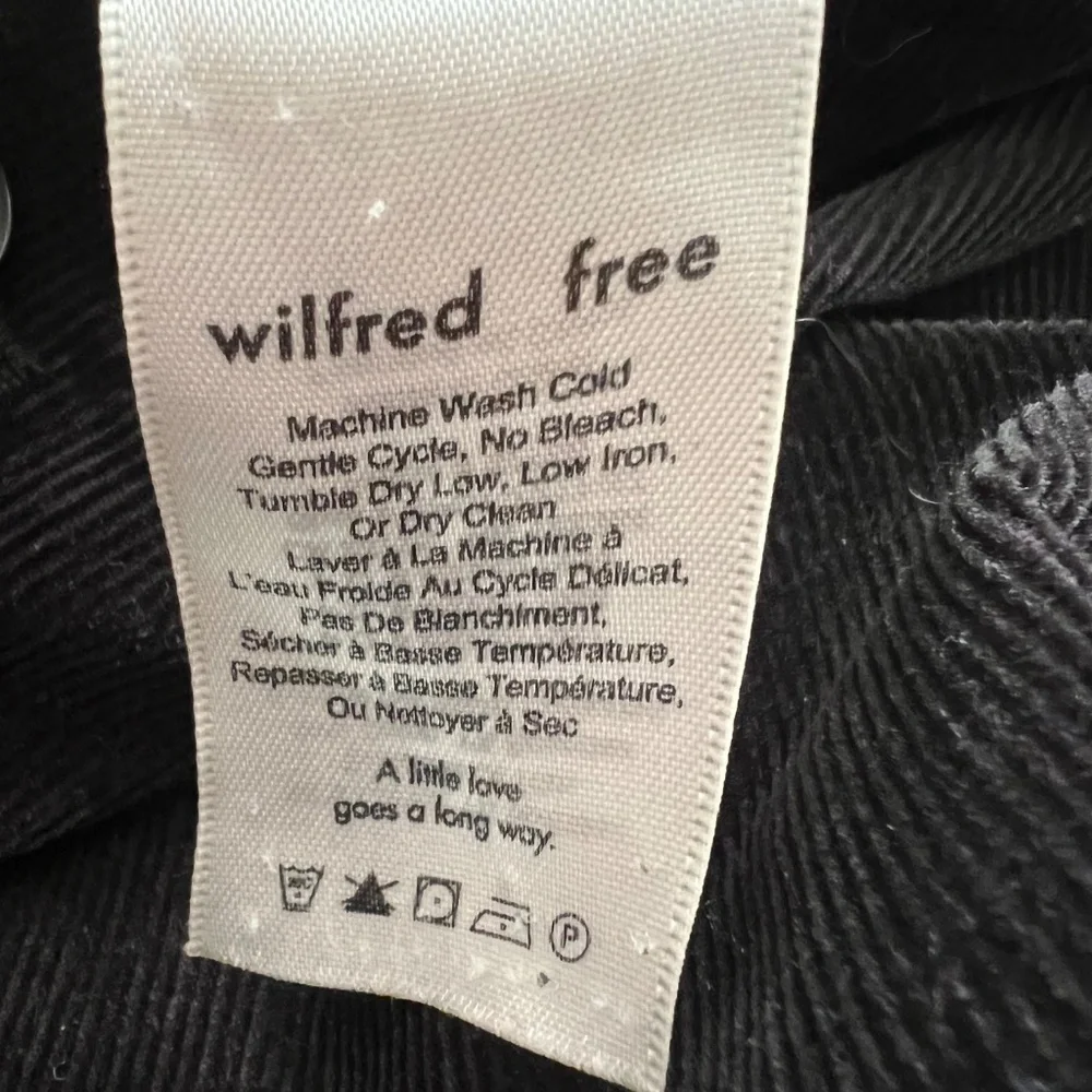 Aritzia Wilfred Free Karmen Corduroy Buttonup Mini Skirt Sie 2