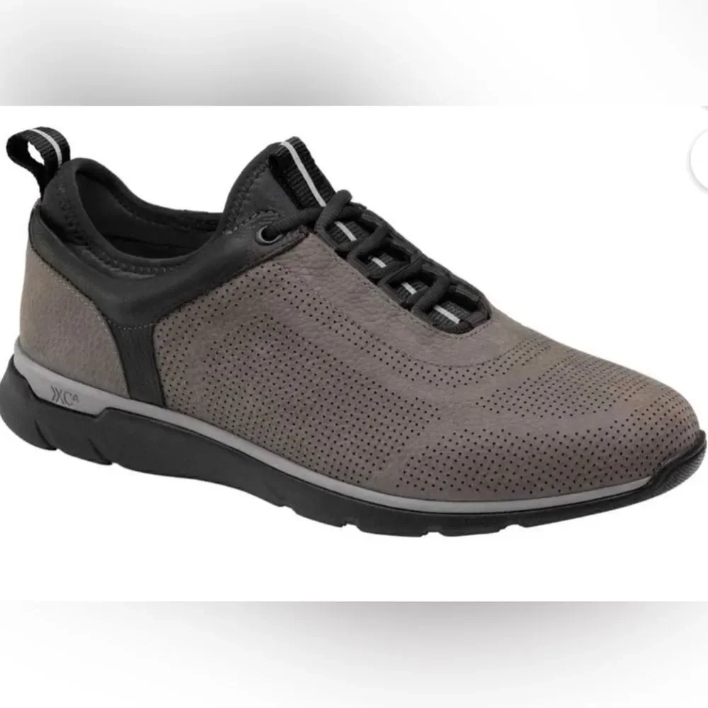 Johnston & Murphy Prentiss U Throat Sneaker Gray Nubuck. Waterproof. Size 11 1/2