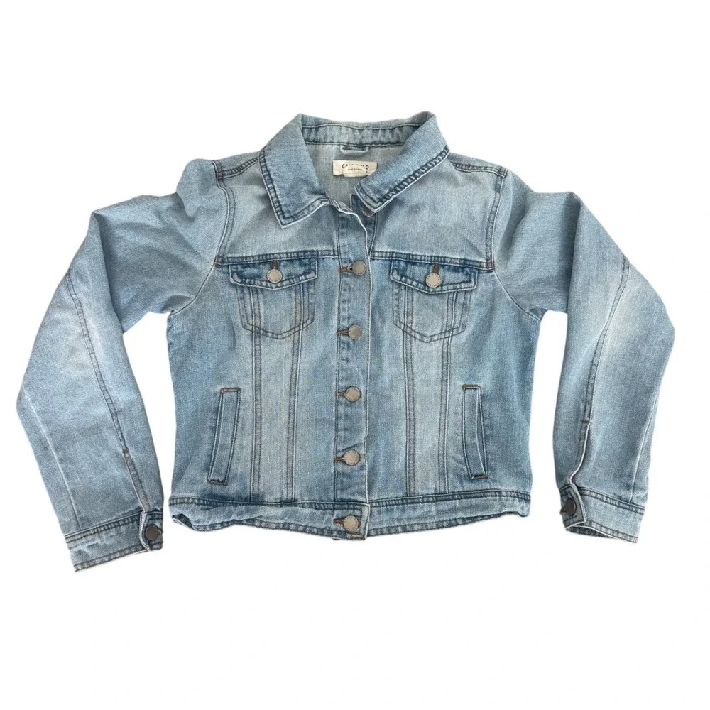CI SONO Denim Jacket Light Wash Button Front Size‎ Medium