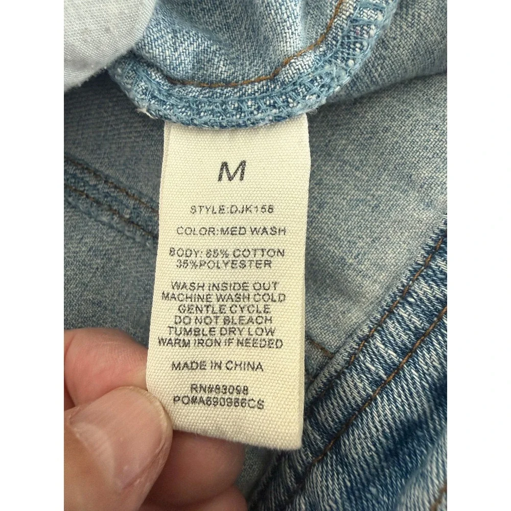 CI SONO Denim Jacket Light Wash Button Front Size‎ Medium