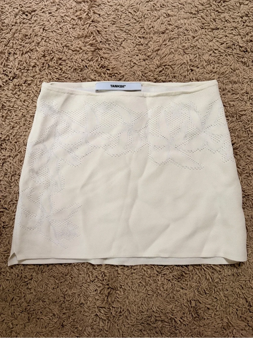 Tank air plumeria girl mini skirt in color milk
