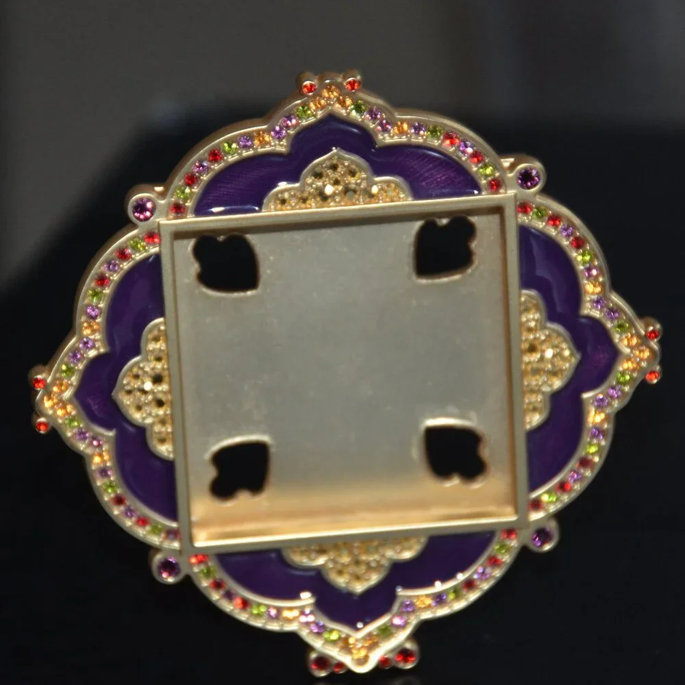 RARE JAY STRONGWATER WARNER TIARA SCROLL PAVE DIAMOND LACE CRYSTAL ENAMEL FRAME