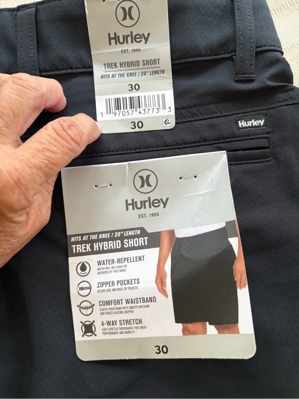 Men’s Hurley Shorts Black- NEW size 30