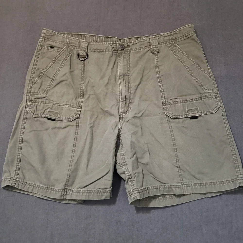 Wrangler Cargo Shorts‎ Mens 44 Green Authentic Issue Cotton NW941FT Relaxed Fit