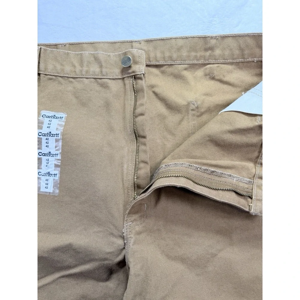 VTG 1999 Carhartt B25 BRN Shorts Made in USA Deadstock NOS Carpenter Canvas 42