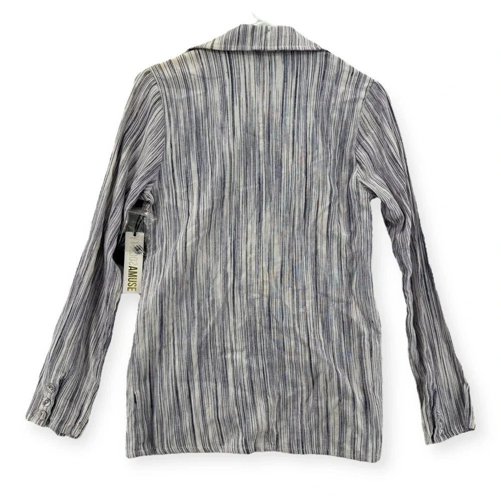 NWT Amuse Society Jacket Womens Size XS Lightweight Cotton‎ Blazer Striped