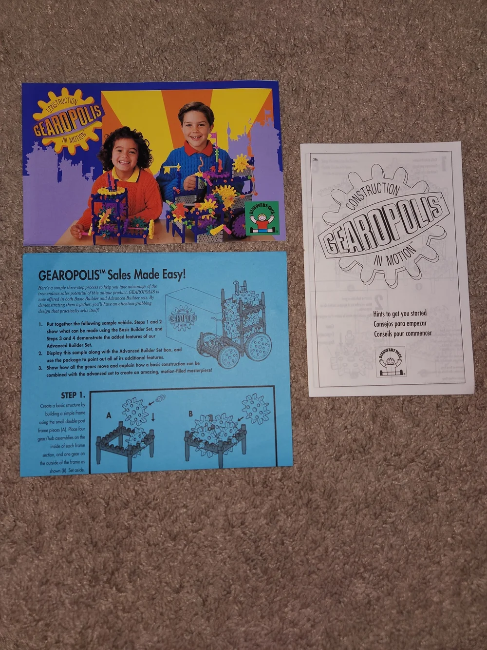 Gearopolis Advanced Builder Set Construction in Motion Discovery Toys 1991
