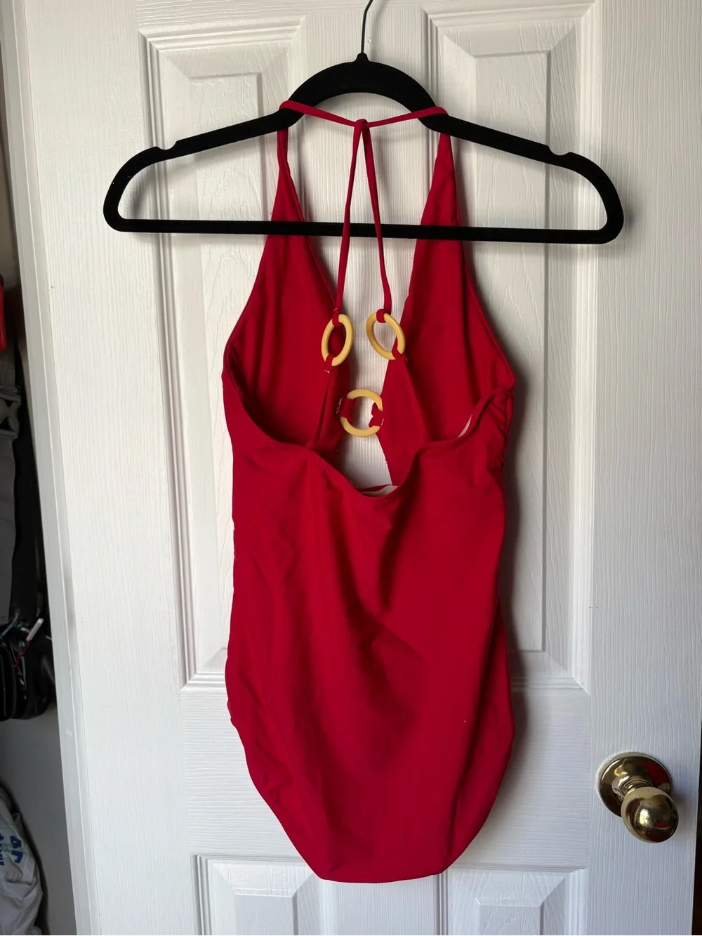 Commense Red One-Piece with Gold Accent
