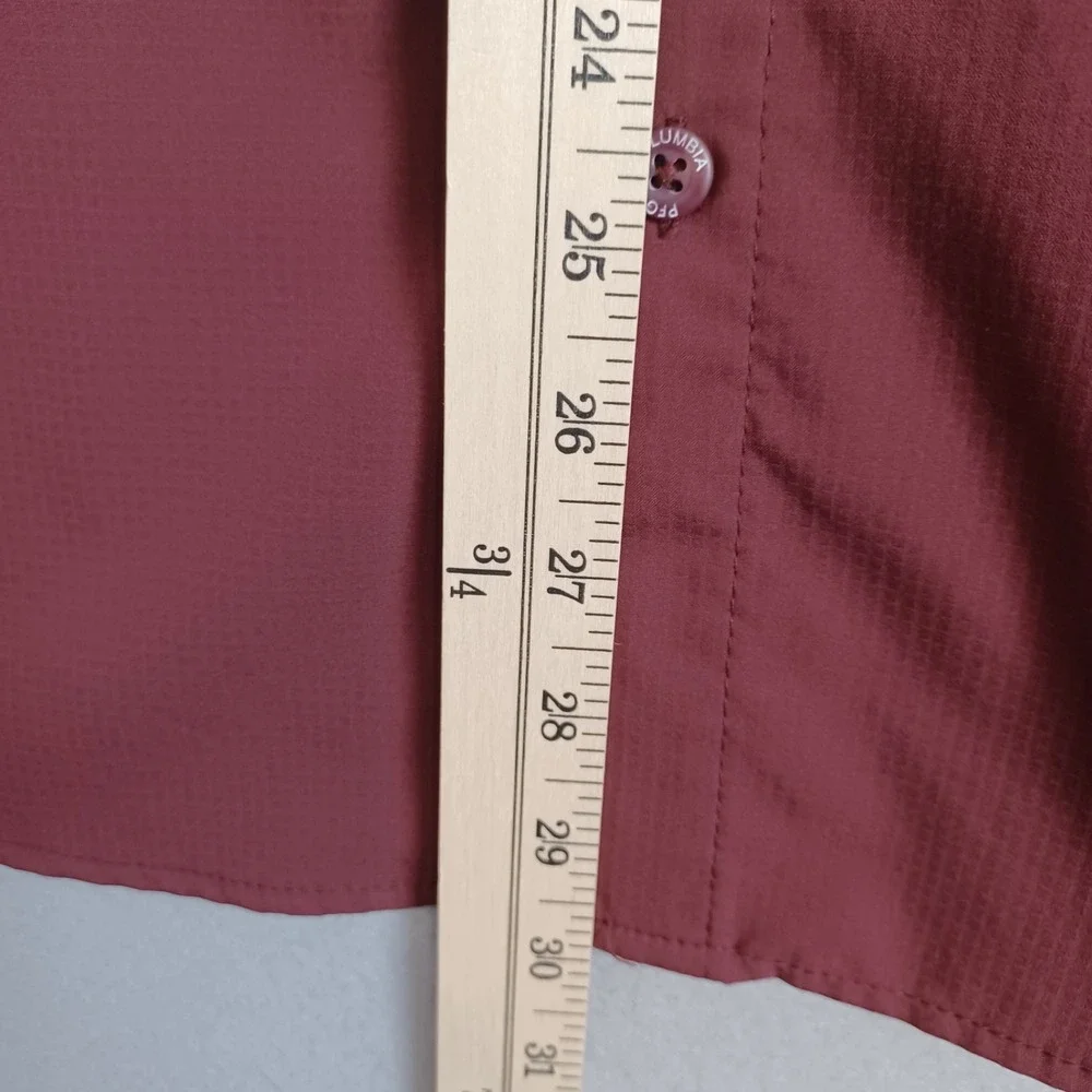 Columbia PFG Texas A&M Shirt Men's M Short Sleeve Button Down Maroon Fishing