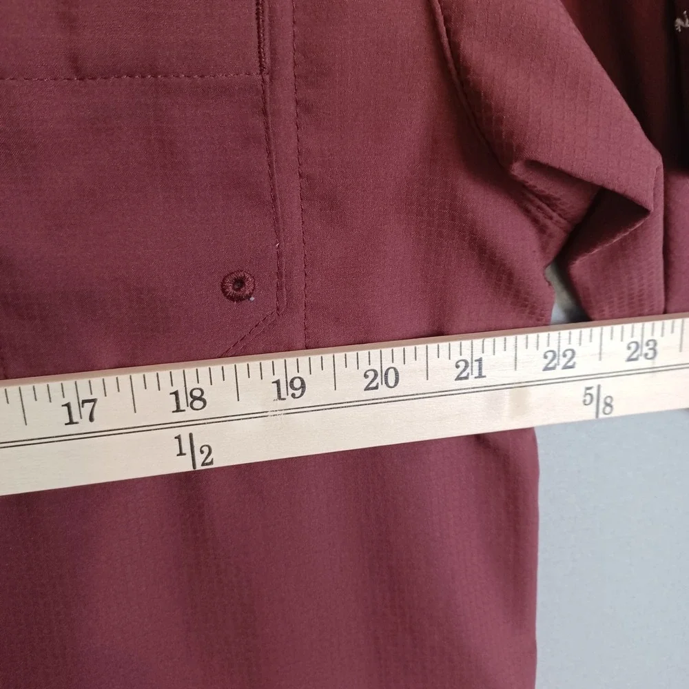 Columbia PFG Texas A&M Shirt Men's M Short Sleeve Button Down Maroon Fishing