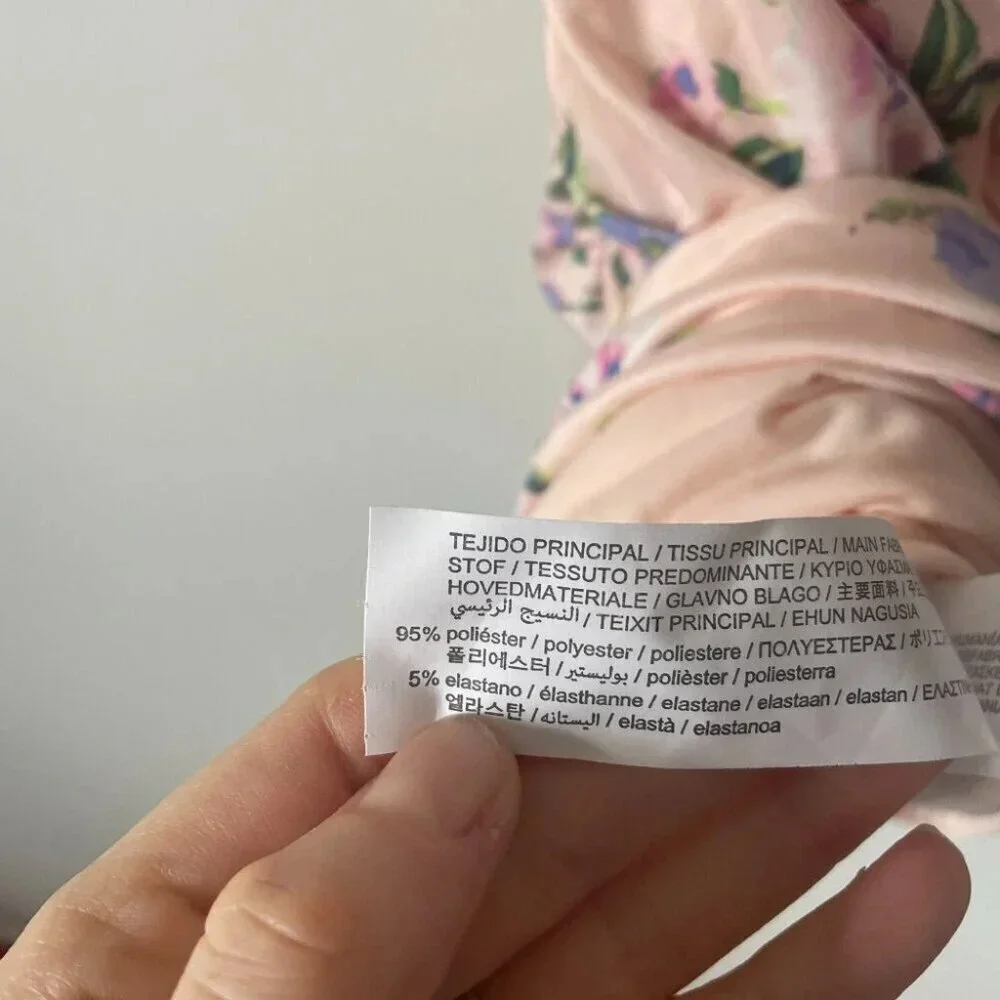 Zara Ruched Floral Halter Mini Dress Pink Purple NWOT Size Small