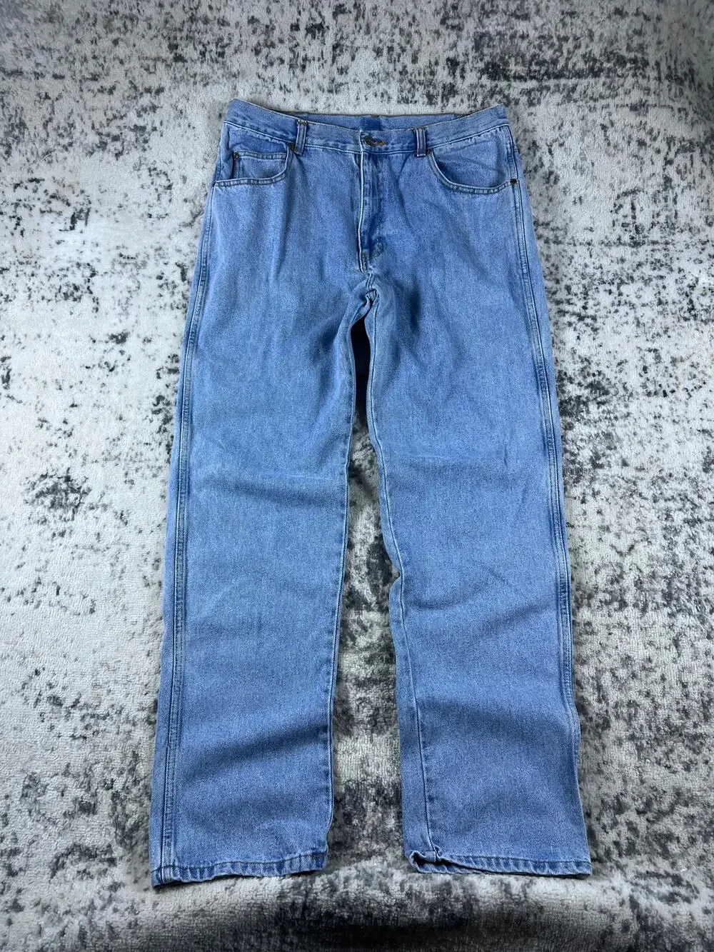 Vintage Sports Jeans Premium Collection Men 34x32 Blue Light Wash Denim Straight