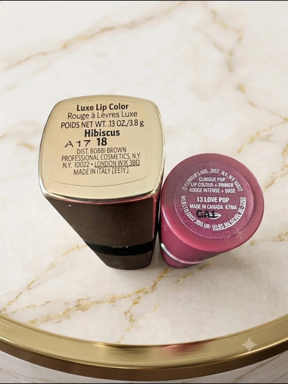 Bobbi Brown Luxe Lip Color Hibiscus And Clinique Love Pop