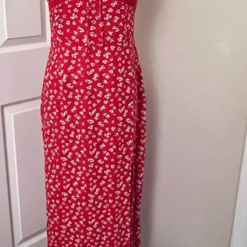 Aeropostale red floral maxi dress