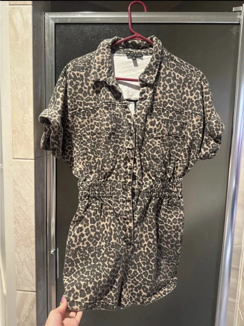 Miou Muse Leopard Print Jacket - Taupe & Black