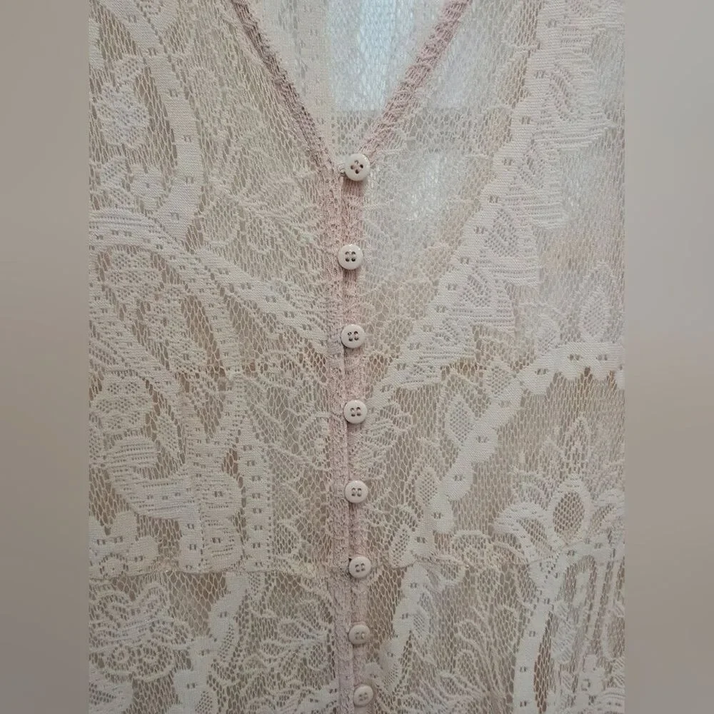 Torrid Blush/peach Lace Maxi Dress