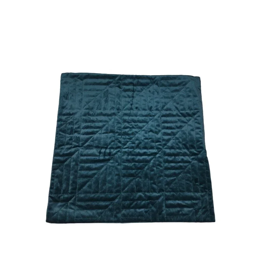 Teal Quilted Decorative Cushion Cover 20