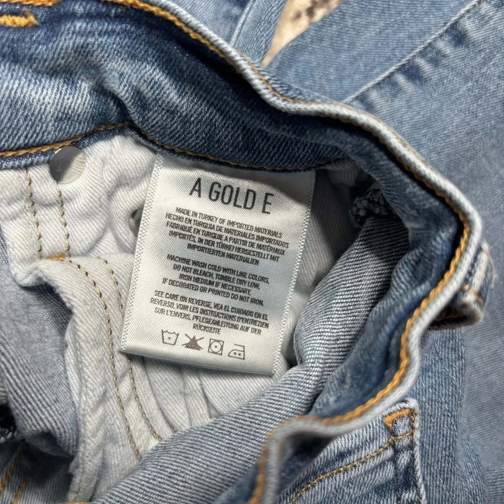 Agolde Women's  Skinny Cropped Jeans Frayed Raw Hem High Rise Size 23