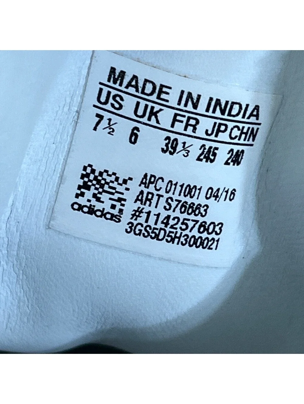 adidas midsole discoloration
