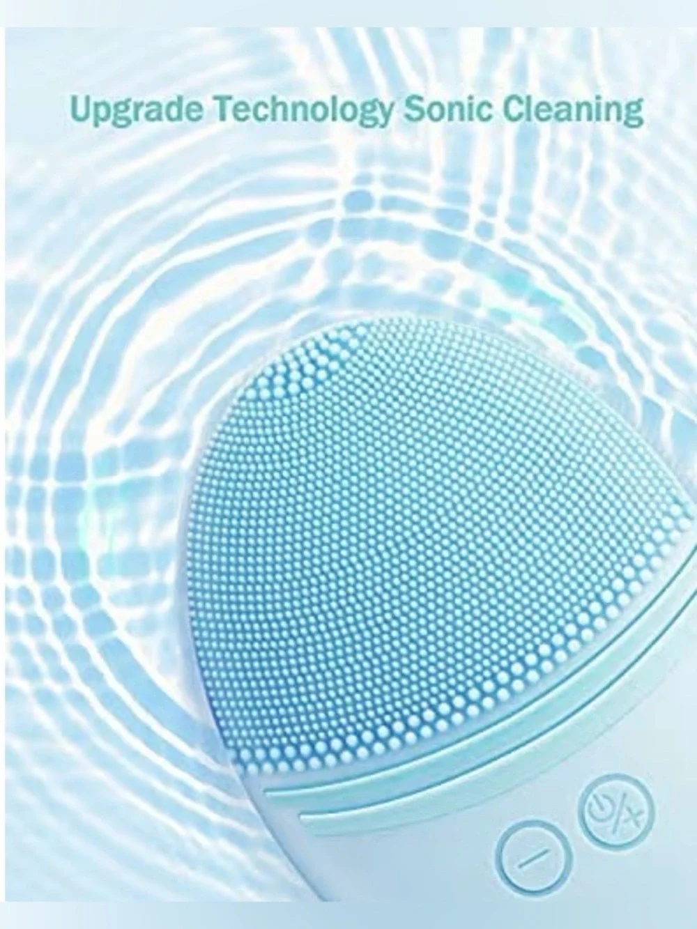Facial Cleansing Brush, Waterproof Sonic Vibrating Face Brush for Deep Cleansing