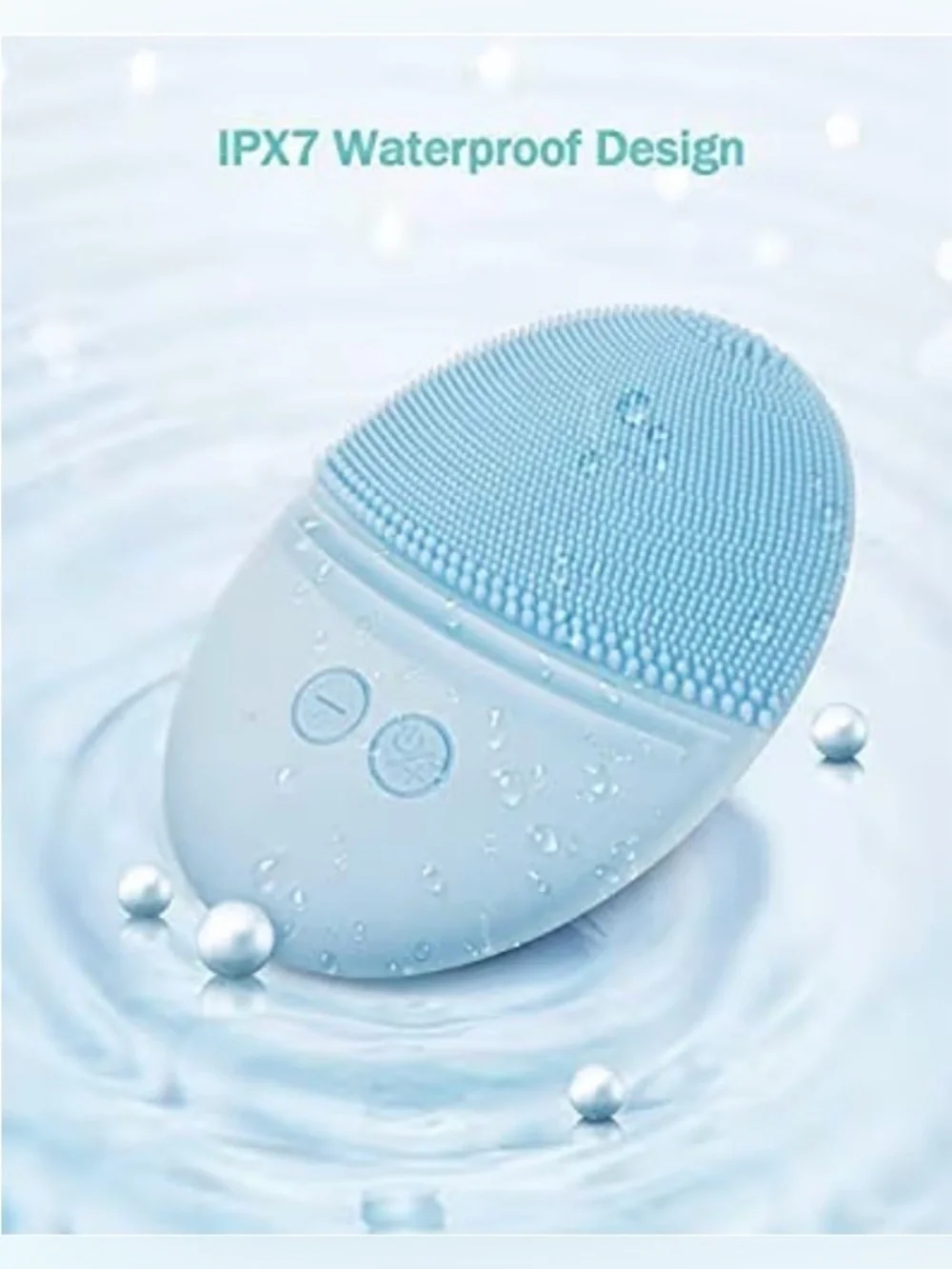 Facial Cleansing Brush, Waterproof Sonic Vibrating Face Brush for Deep Cleansing