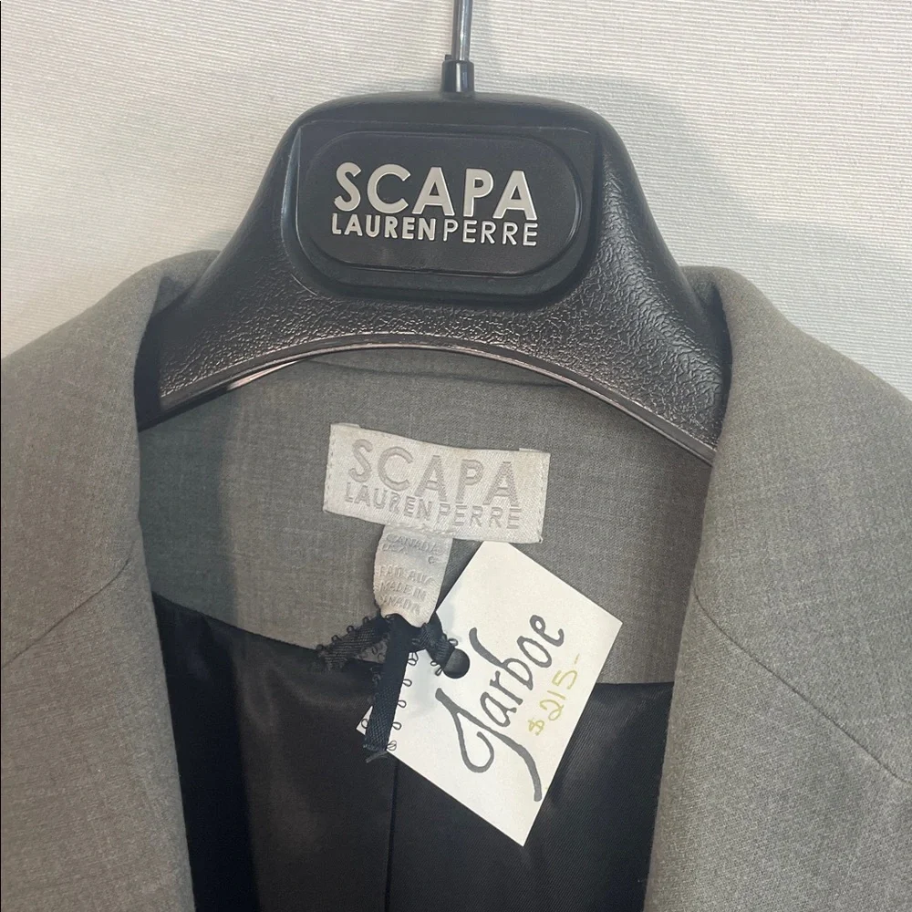 NWT Charcoal Women's Blazer with Zipper Accents