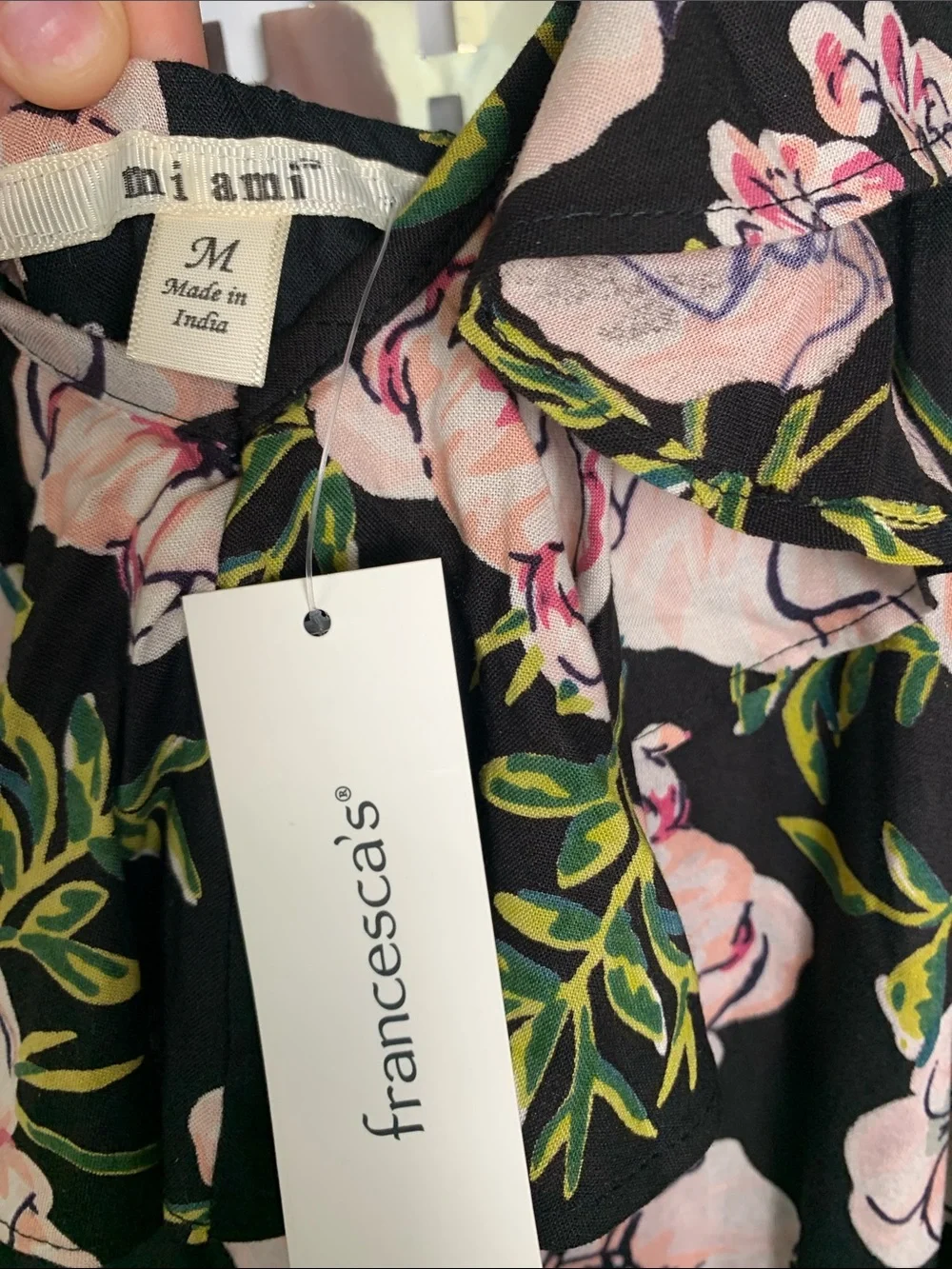 miami Black Floral Spaghetti-Strap Jumpsuit