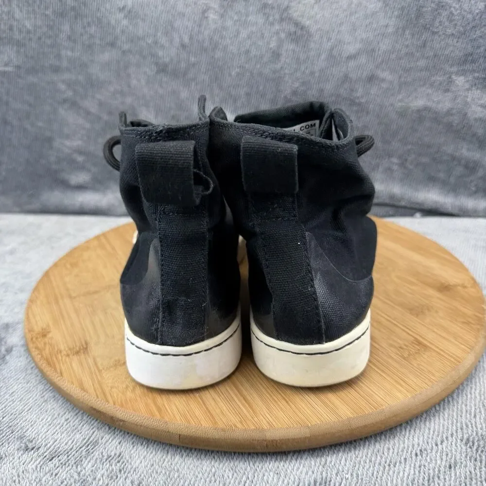 Sorel Canvas High Top Shoes Womens Size 9 Black Casual Sneakers NL2865-010