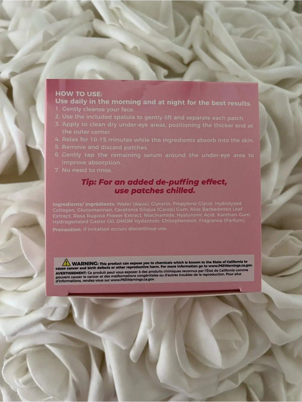 Rosé Jelly Eye Masks - Hydrating hyaluronic acid Under-Eye Patches