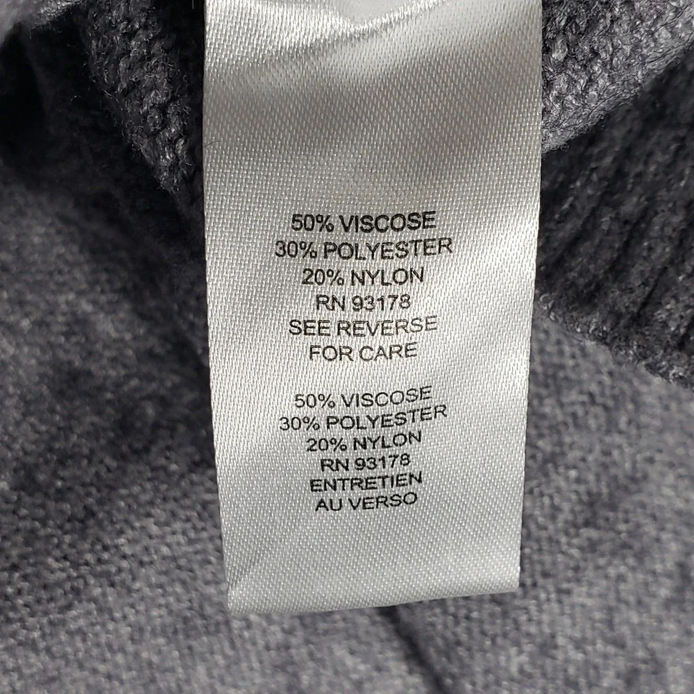Tahari Womens Sweater‎ Pullover L Gray Knit Crewneck Long Sleeve Casual RN 93178