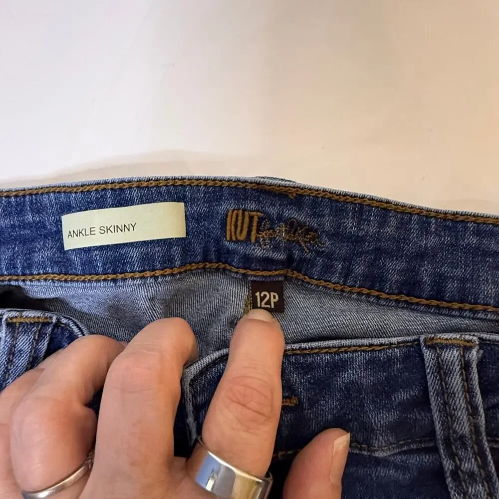 Kut From The Kloth Ankle Skinny Raw Hem Jeans 12P