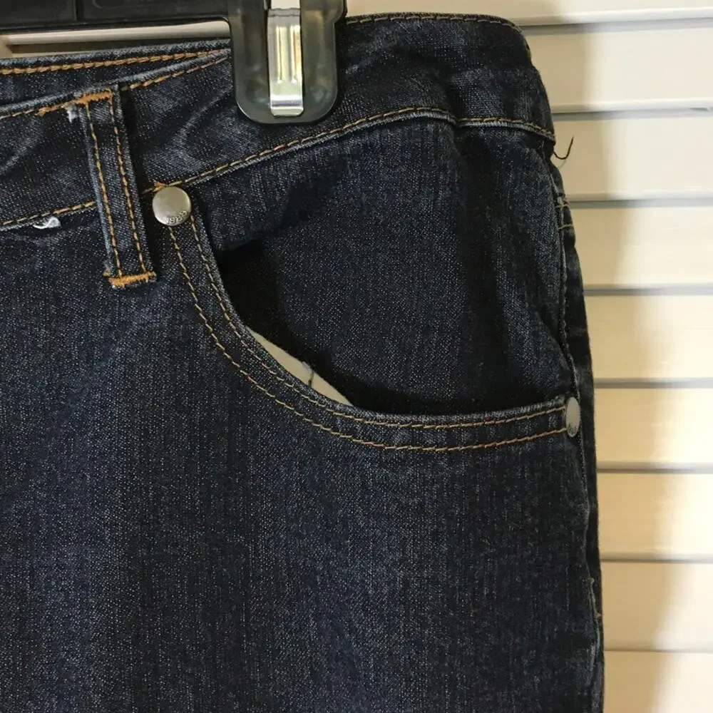 Arizona Jean Co Blue Dark Wash Wide Leg Denim Jean 12
