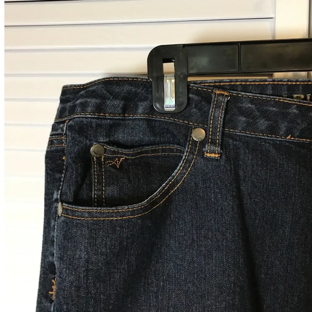 Arizona Jean Co Blue Dark Wash Wide Leg Denim Jean 12