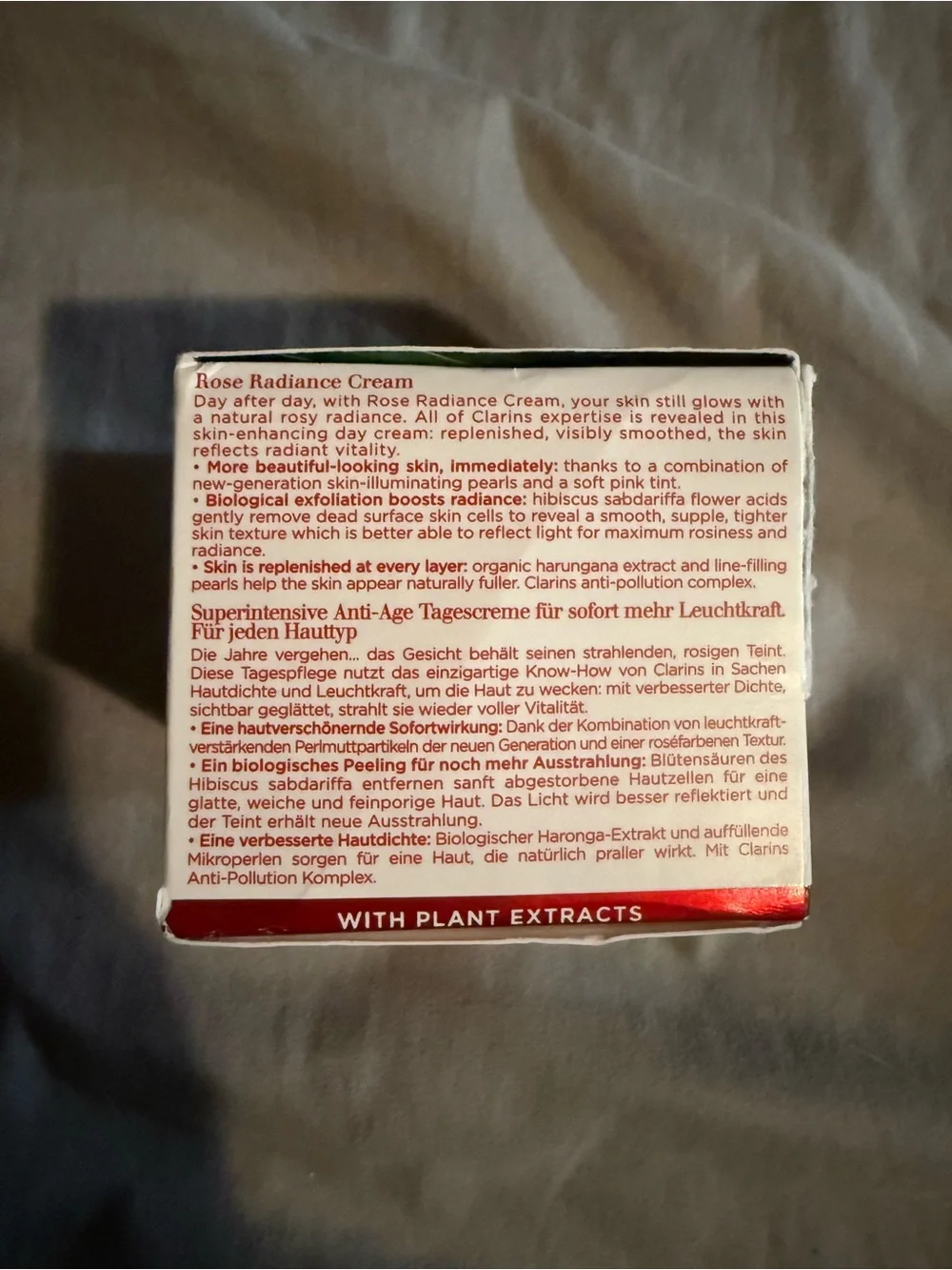 Clarins delivers cream