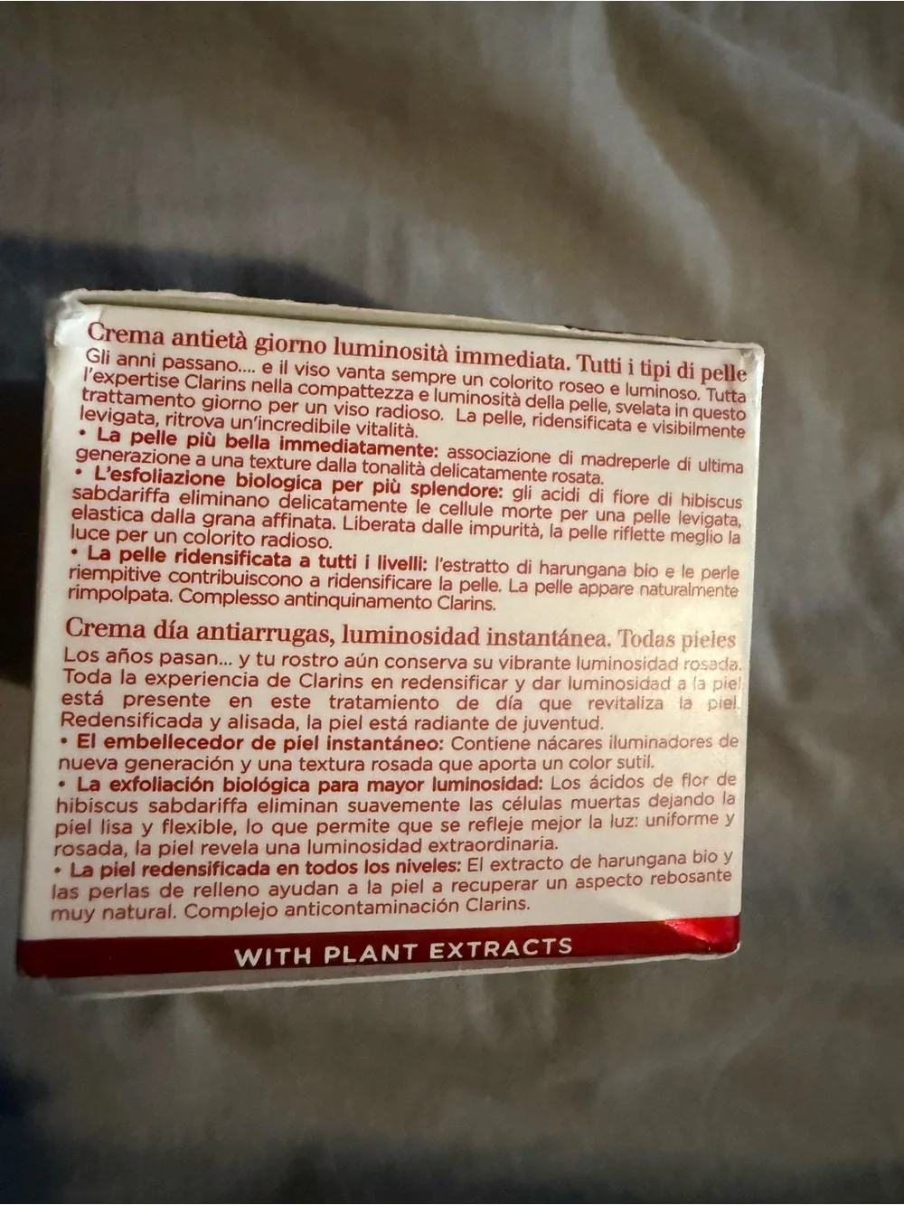Clarins luminous radiant