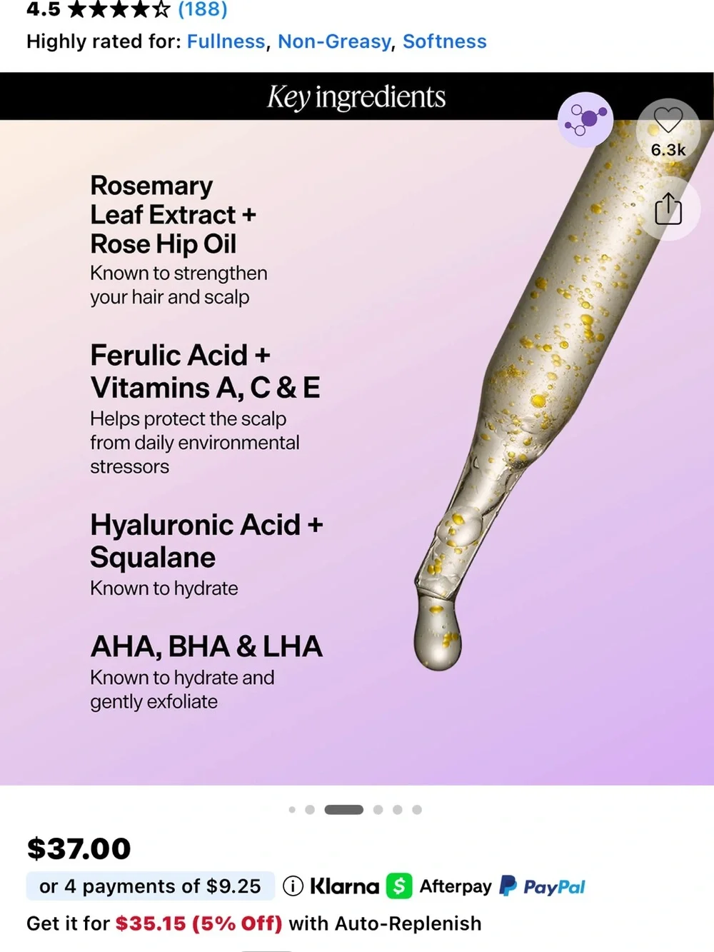 Scalp Revitalizing solution. Barrier Boost Oil-In Serum scalp barrier 40ml