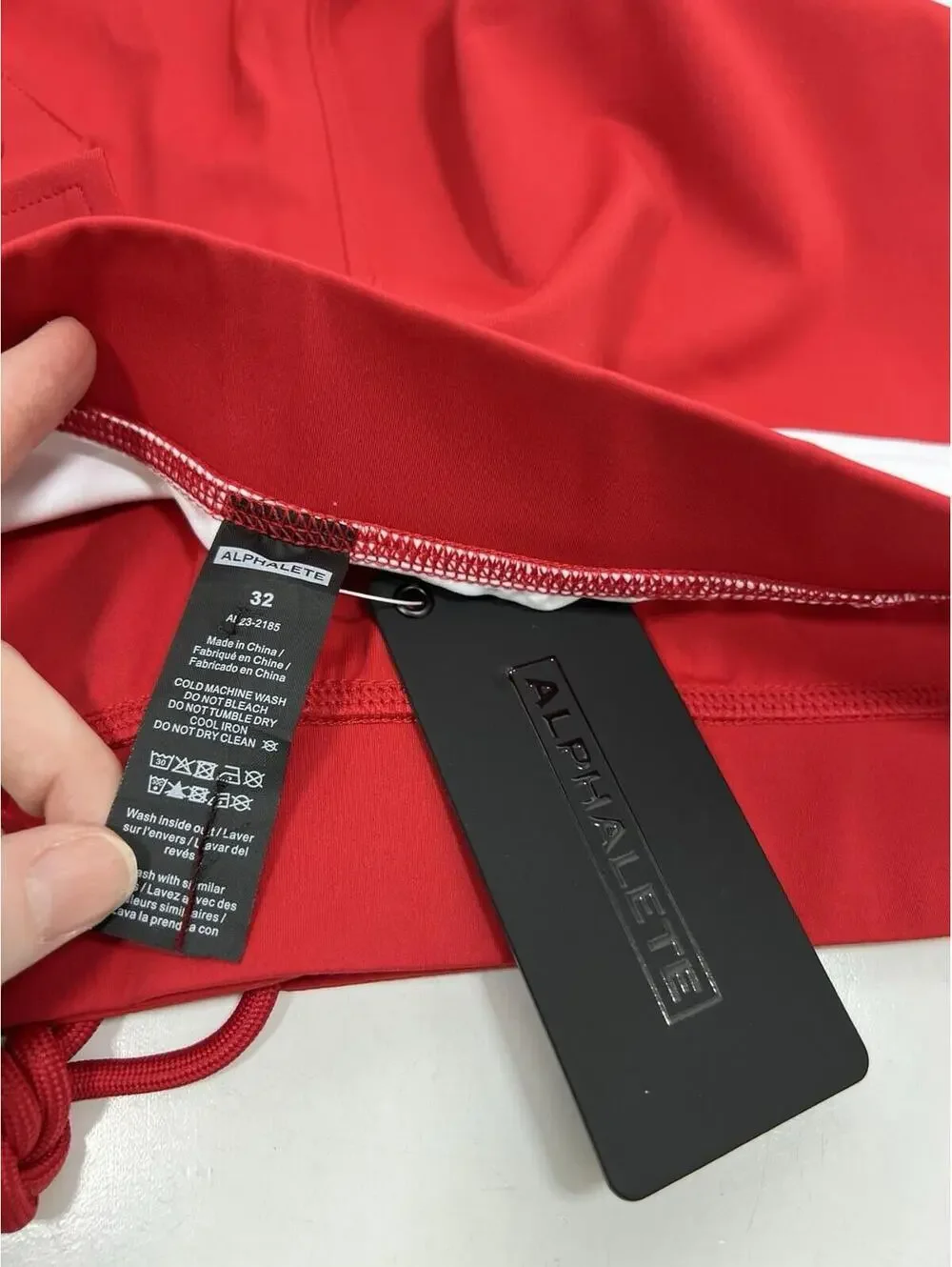 Alphalete Aztec Boardshorts Crimson Coin Slim Fit Sz 32 NWT Surf Swim