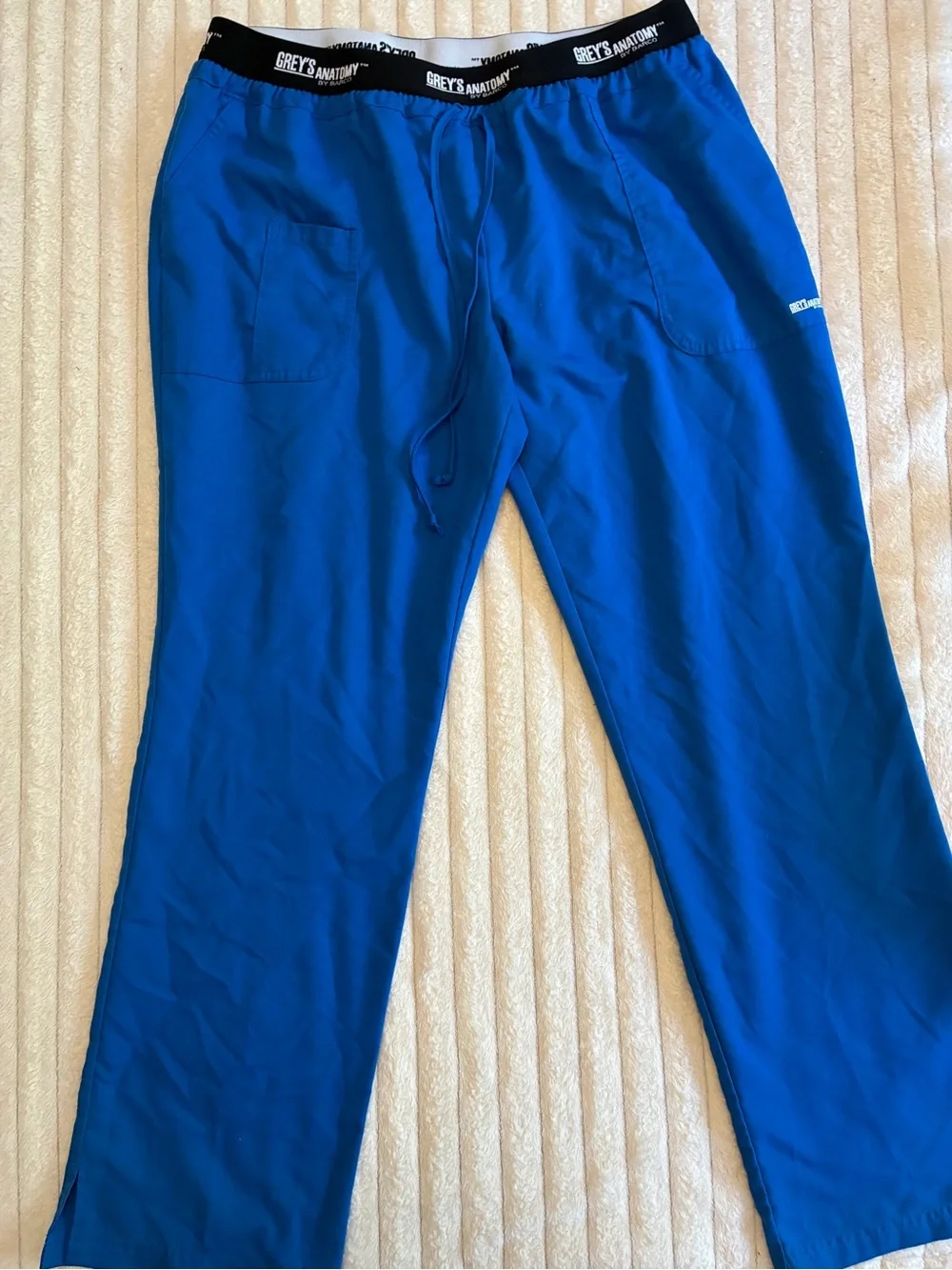 Grey's Anatomy by Barco Active Scrub Set Women's XL | Royal Blue with Black Acce