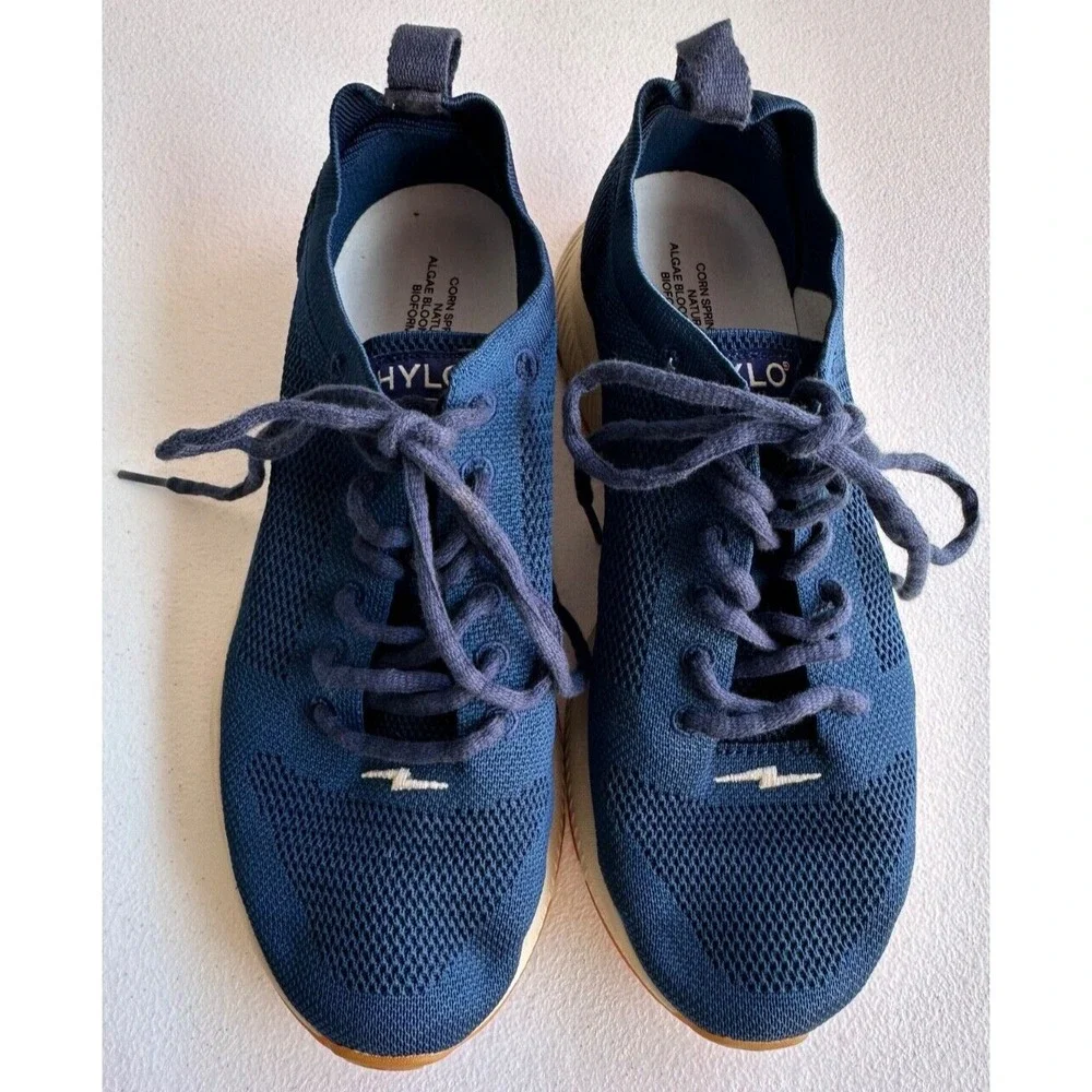 HYLO‎ Running Sneakers Womens 9.5 Mens 8 Blue Eco Lightweight Lace-Up Shoes Mesh