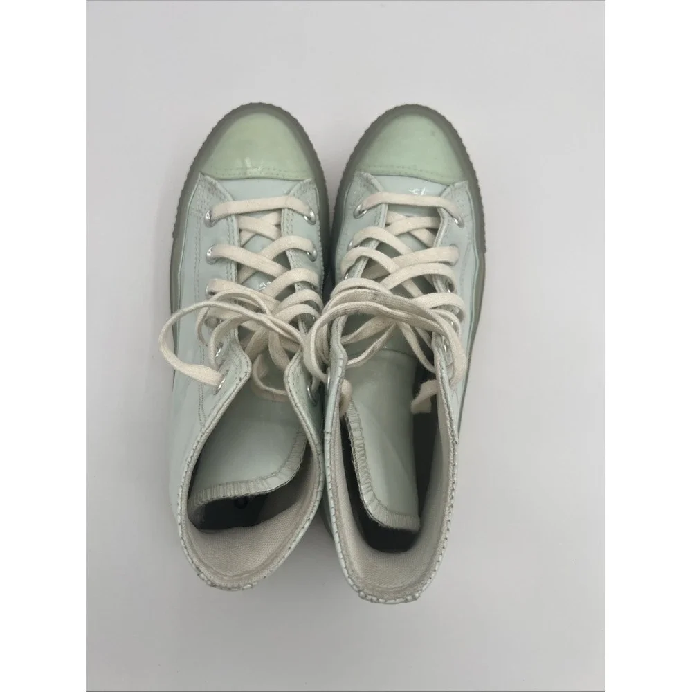Converse Chuck Taylor All‎ Star High Women's 7.5 Patent Leather Baby Blue Shoes