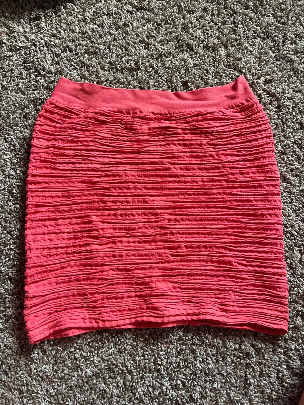 Women's Textured Skirt - Coral Pink