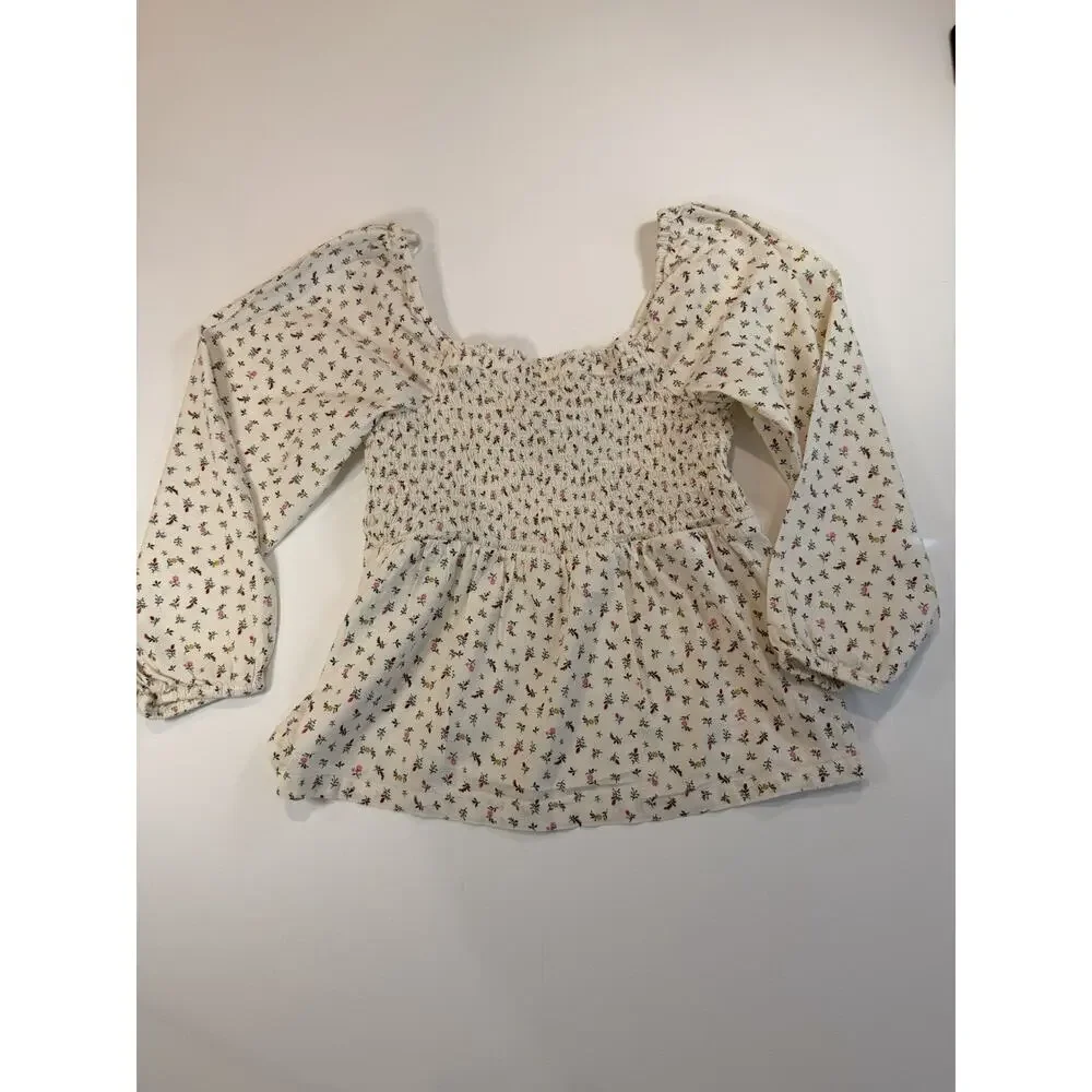 Old Navy Women’s Cottagecore Floral Smocked Peplum Top – Size XL (14-16)