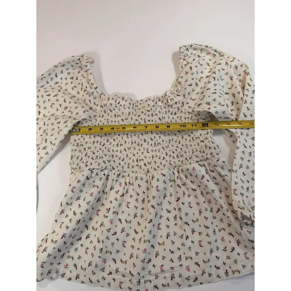 Old Navy Women’s Cottagecore Floral Smocked Peplum Top – Size XL (14-16)